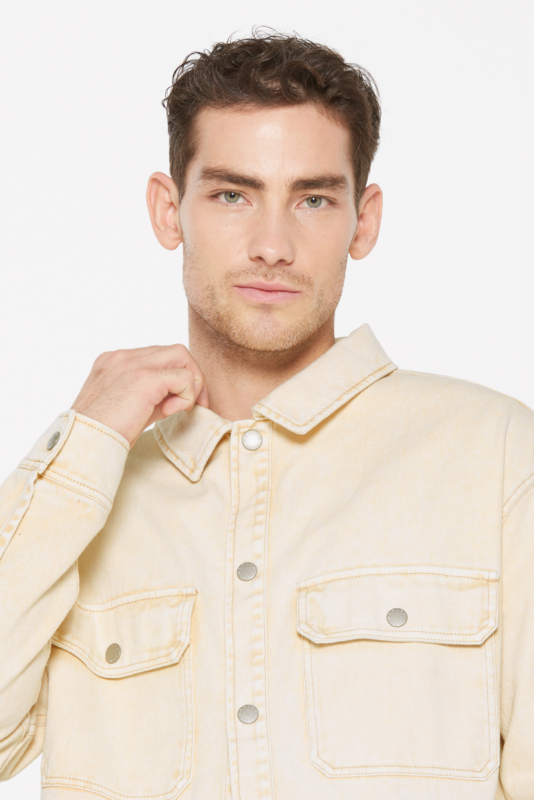 BRAD-LEY Unisex Overshirt Acid Washed