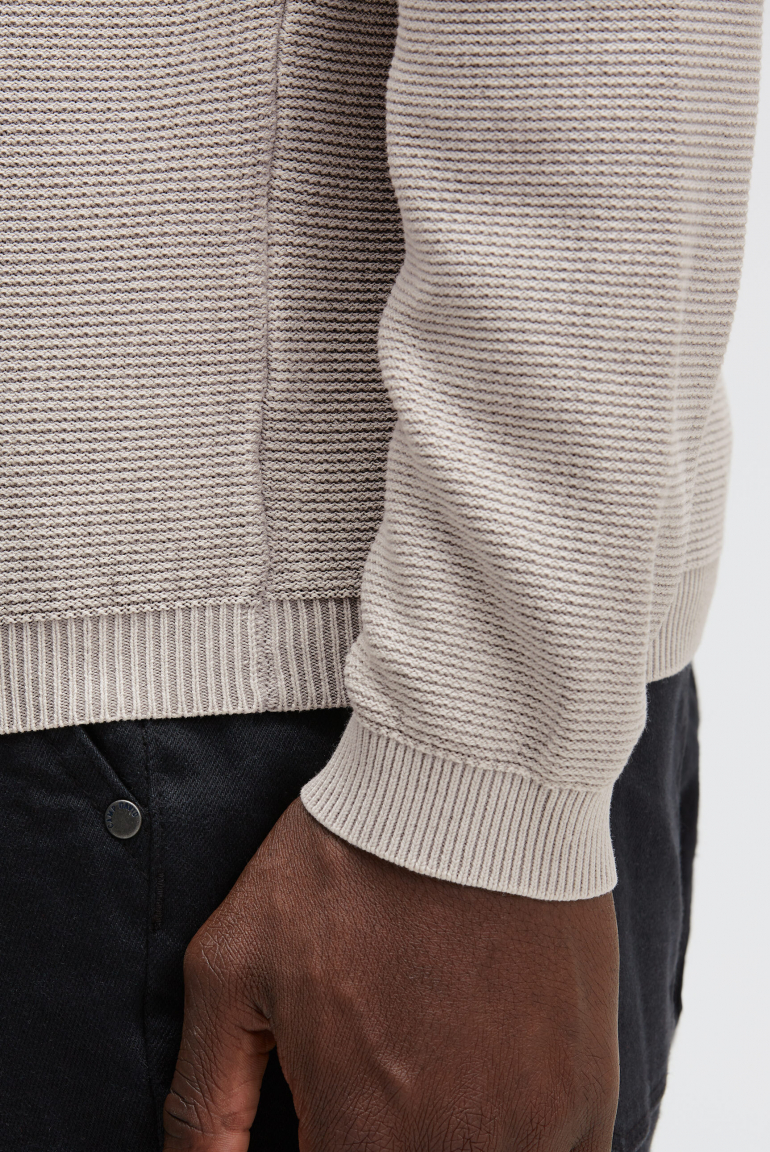 Henley-Pullover Stone Washed
