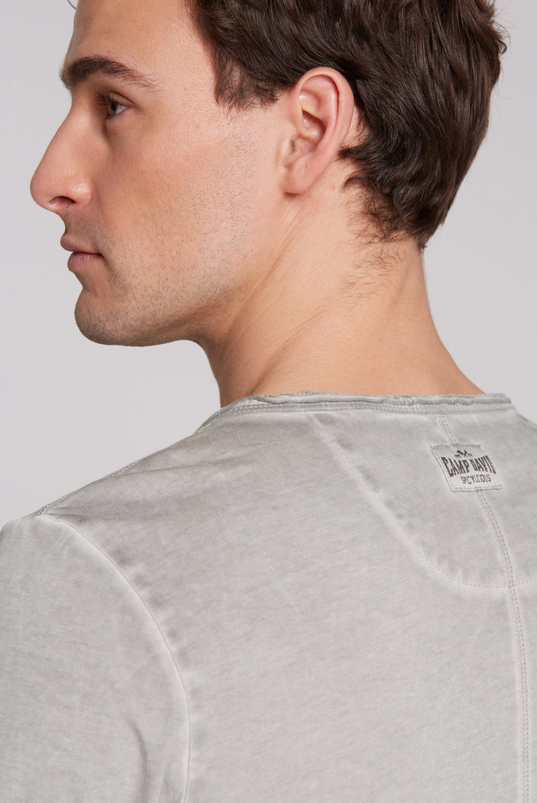 Henley-Shirt Oil Dyed mit BBQ Prints