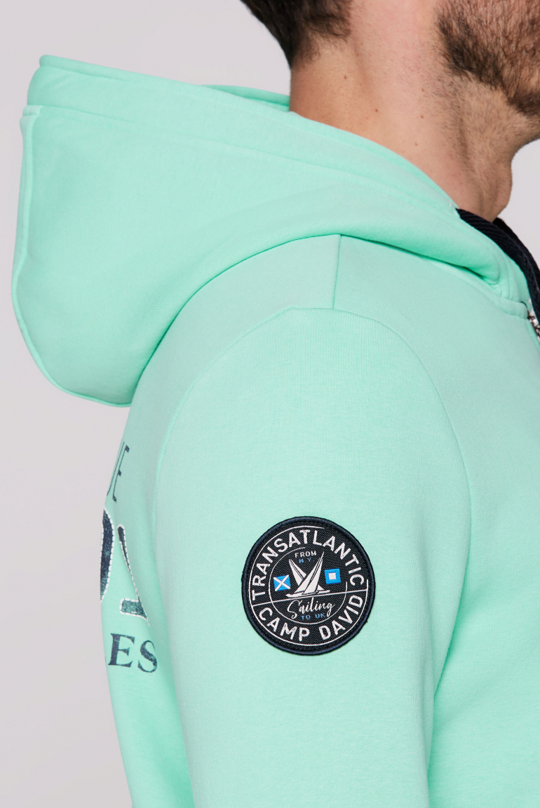 Kapuzensweatjacke mit Puffprints