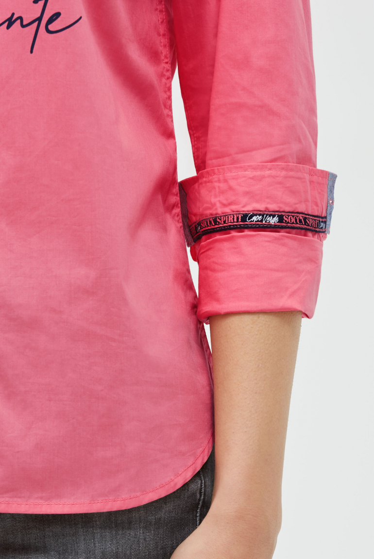 Langarmbluse mit Gradient Flockprint