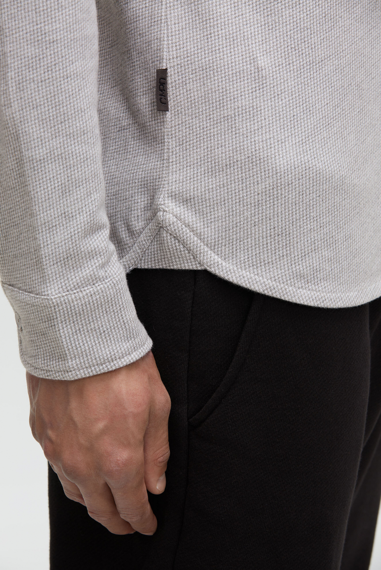 Langarmhemd mit Mini Pepitamuster