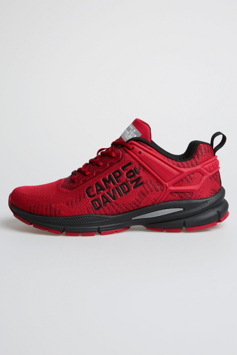 Leichter Sneaker im Knit-Design mit Logo Artwork
