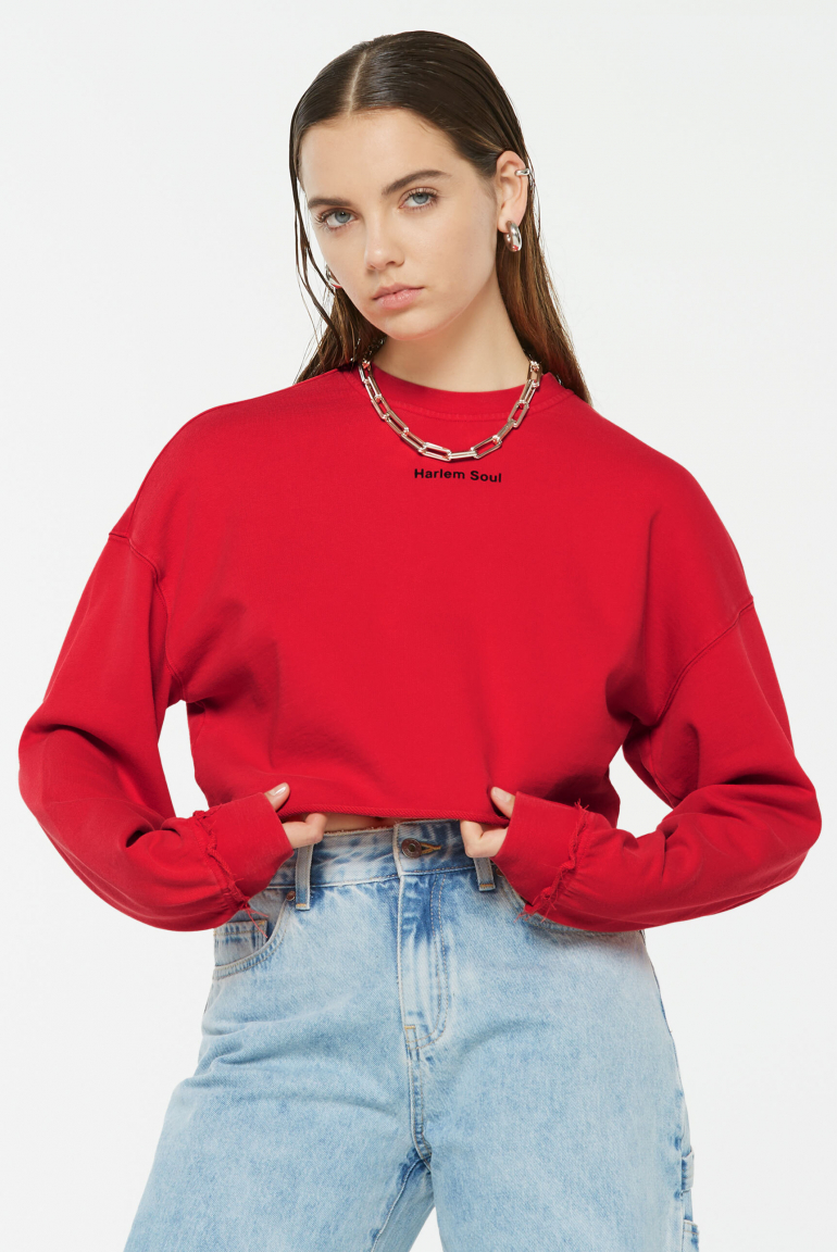 LO-LA Cropped Sweatshirt printed