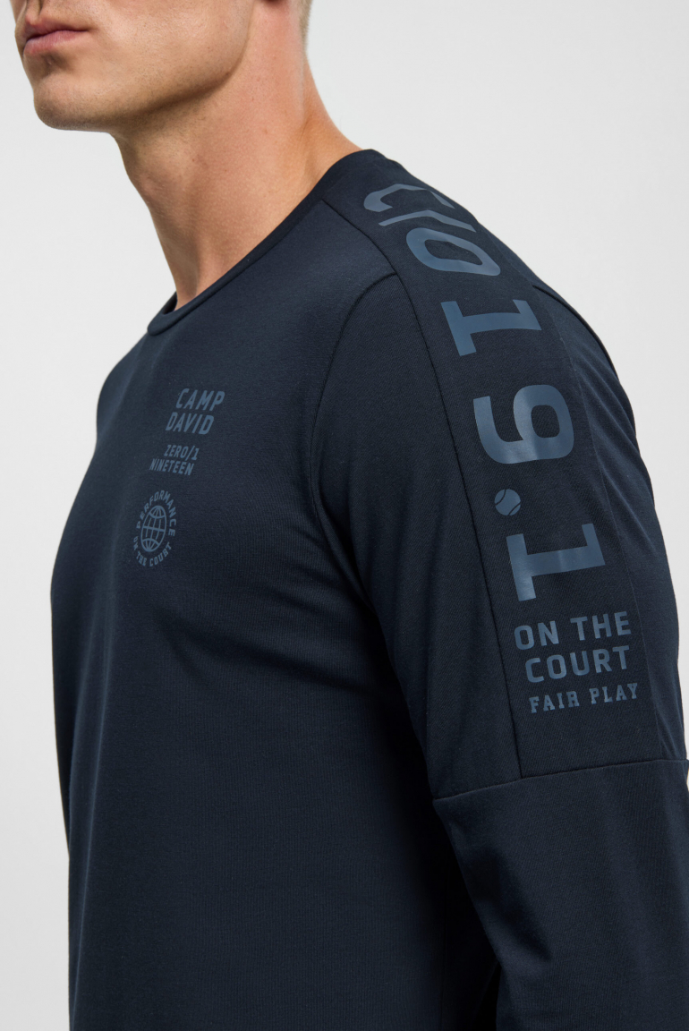 Longsleeve mit reflektierendem Schulter-Artwork