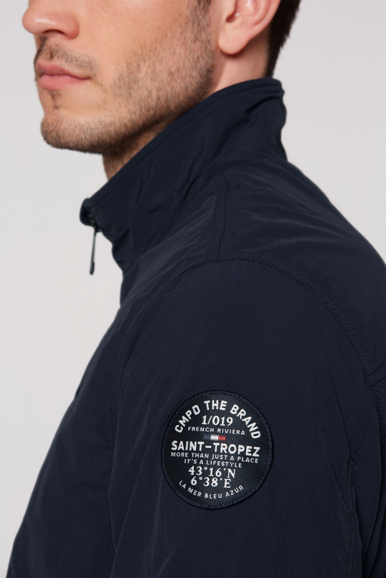 Nylon-Blouson mit Stehkragen
