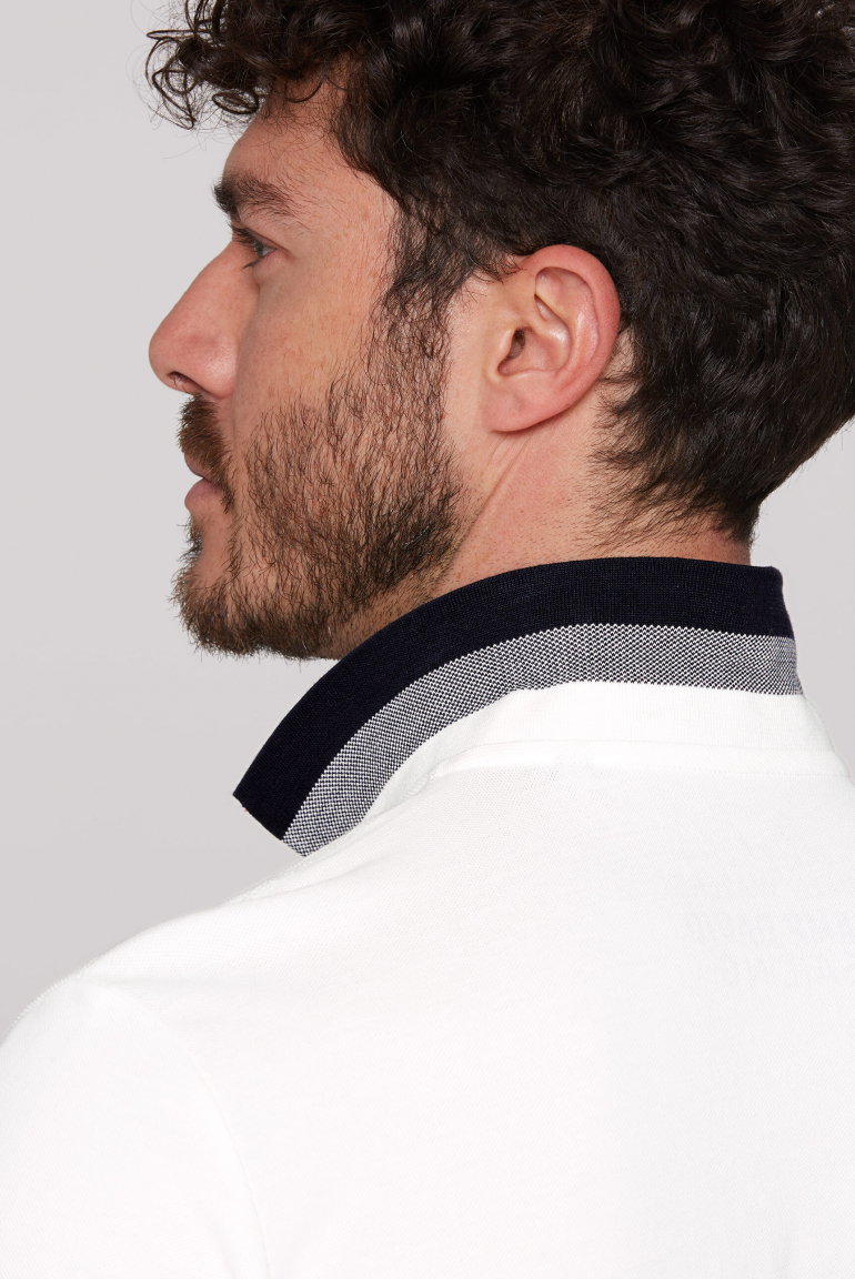 Pikee-Polo mit Rubber Artwork und Two-Tone-Details