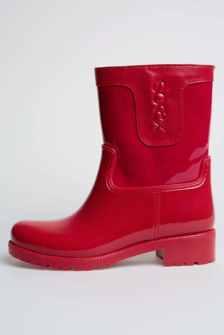 Regenstiefel mit Logo-Prägung