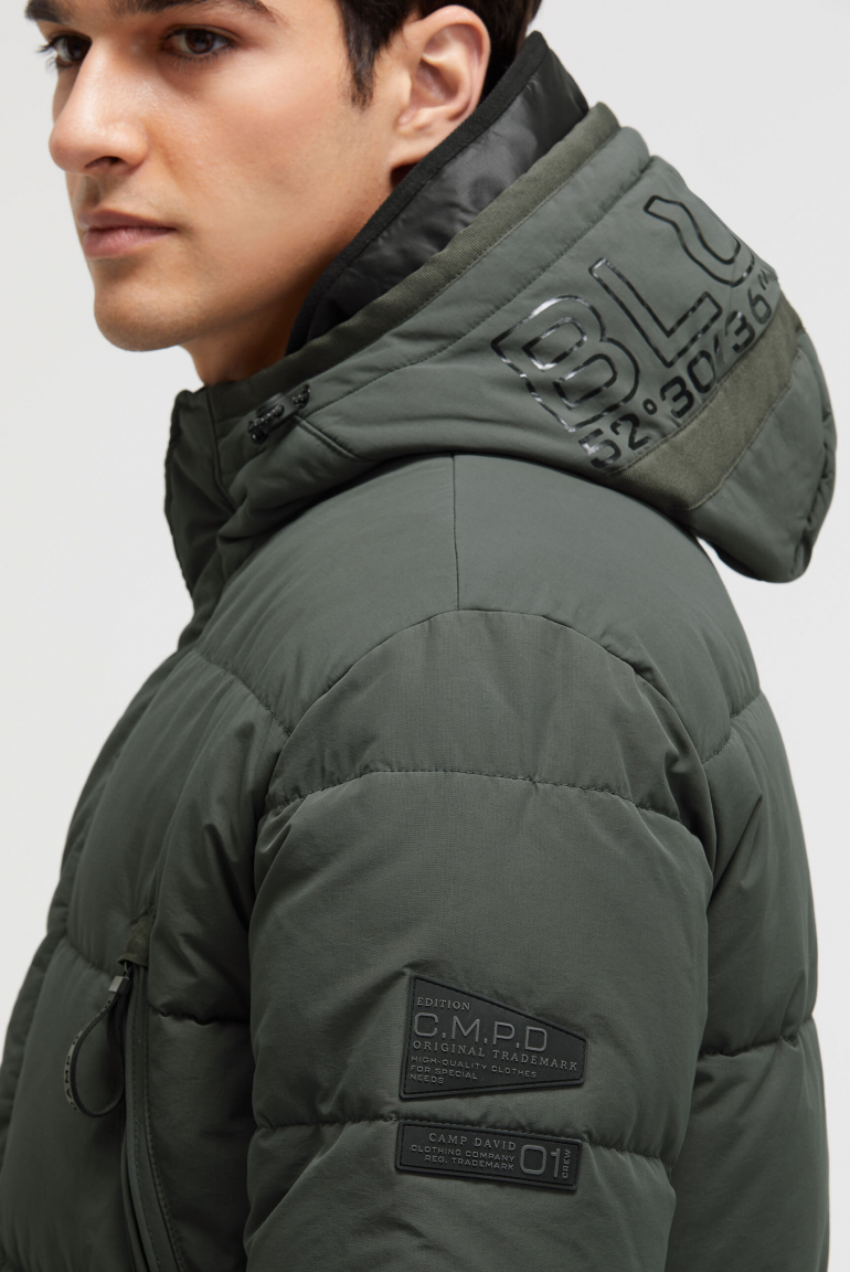 Stepp-Parka mit Kapuzen-Layering