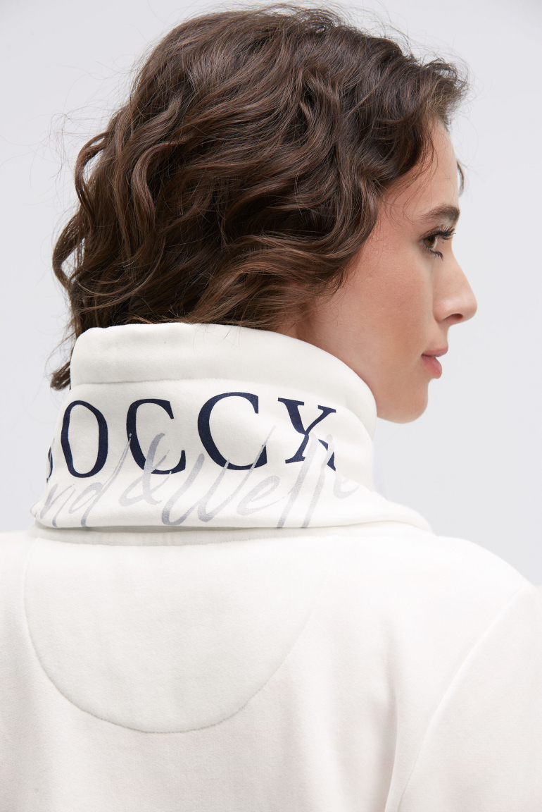 Sweatjacke mit hohem Kragen