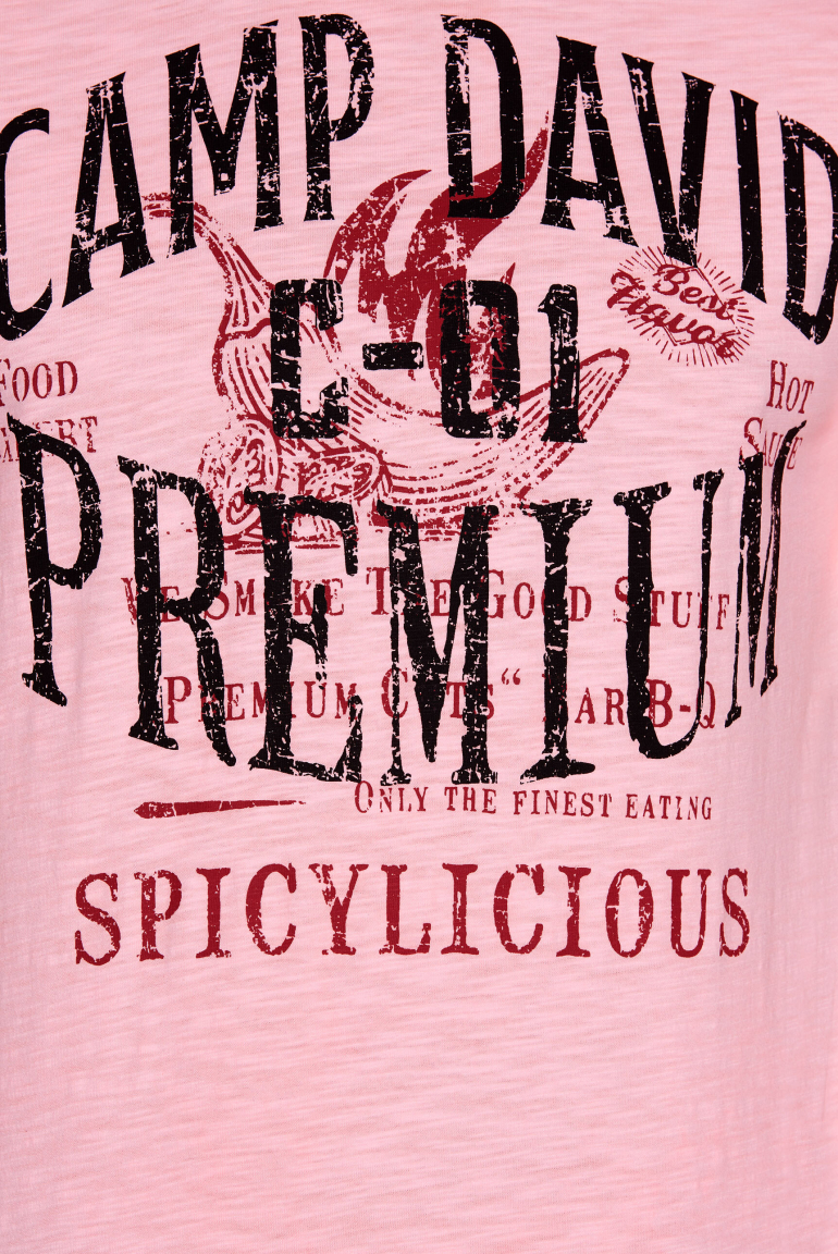 T-Shirt mit Label Print