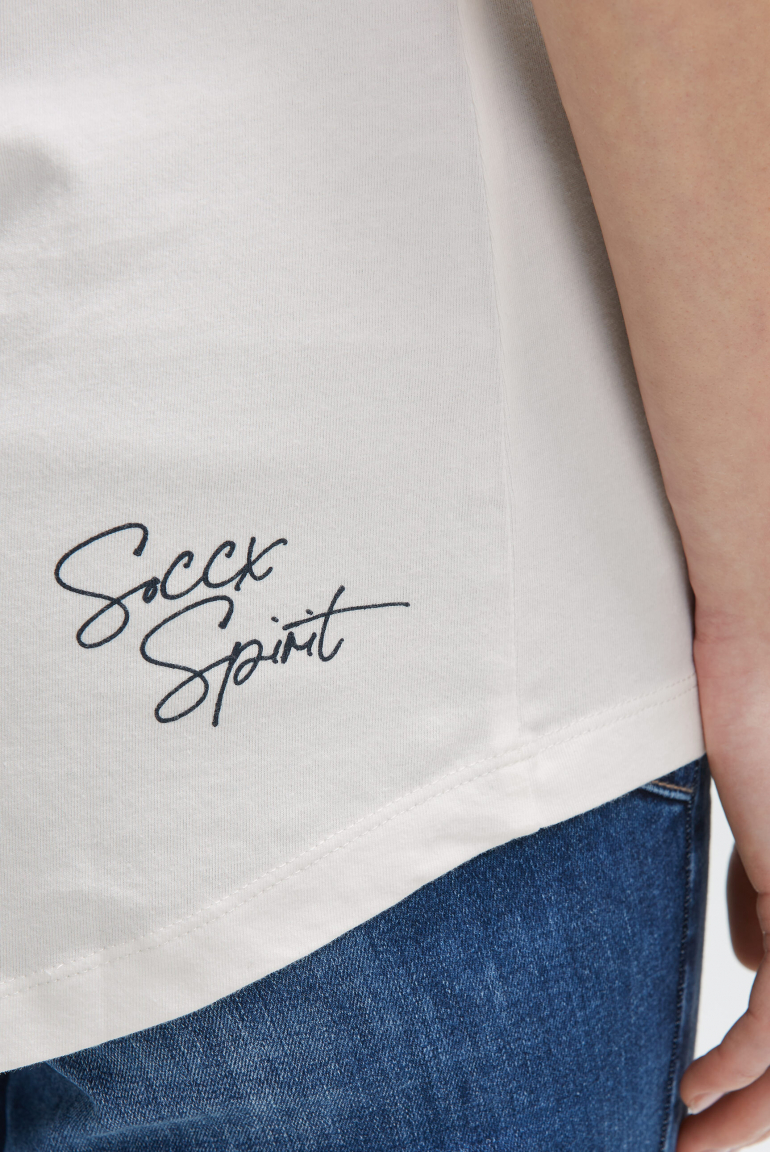 T-Shirt mit Print und Pailletten-Details