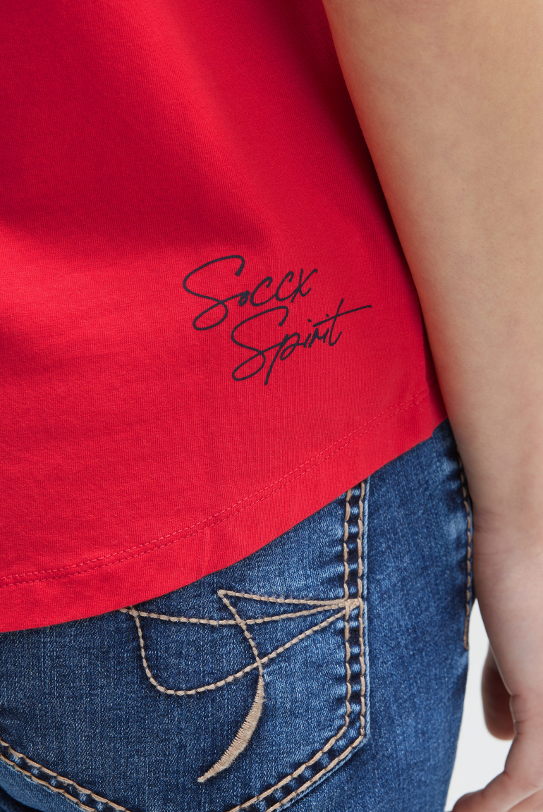 T-Shirt mit Print und Pailletten-Details
