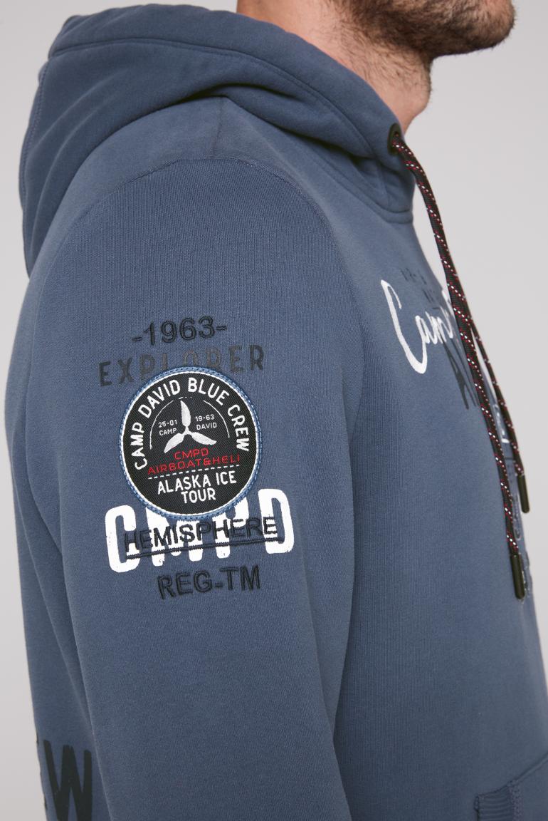 CAMP DAVID & SOCCX | Kapuzensweatshirt mit Logo Artworks dark sky