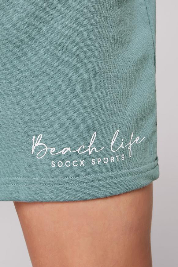 Hoodie-Kleid mit Label Print