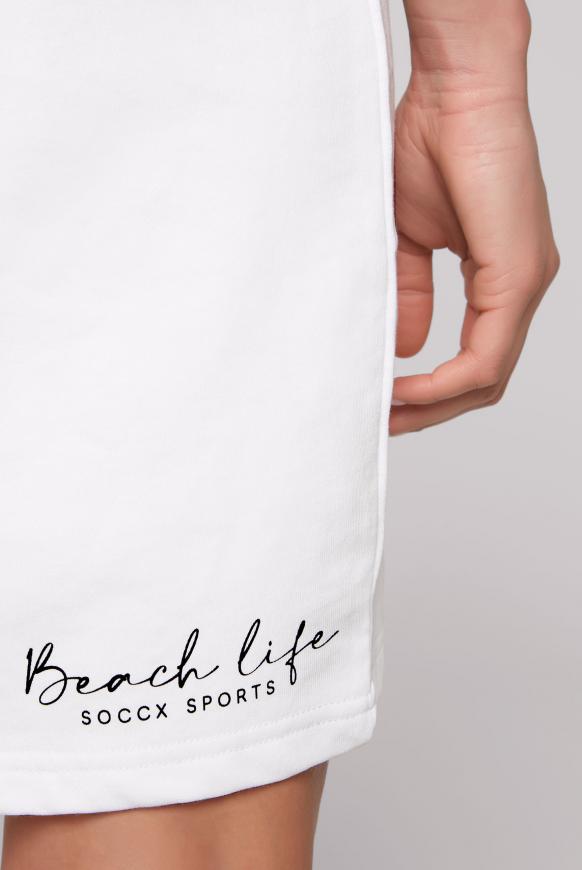 Hoodie-Kleid mit Label Print