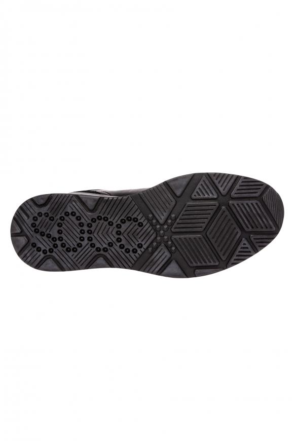 Keil-Sneaker im Materialmix mit Artworks