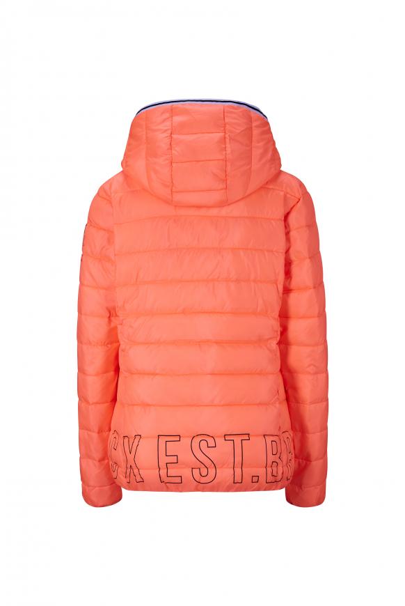 Camp David Soccx Kurze Steppjacke Mit Kapuze Und Tape Intense Orange