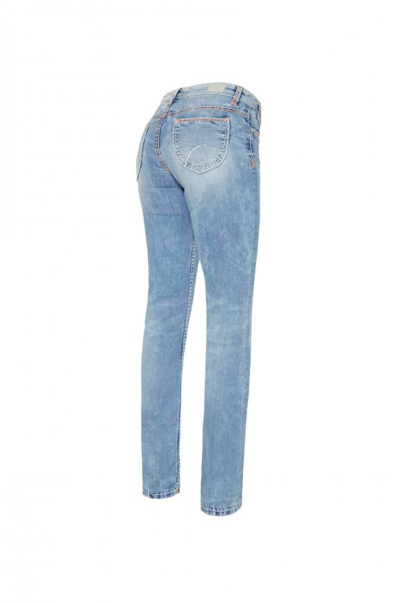 Light Random Jeans CO:LE mit Neon-Details, Comfort Fit