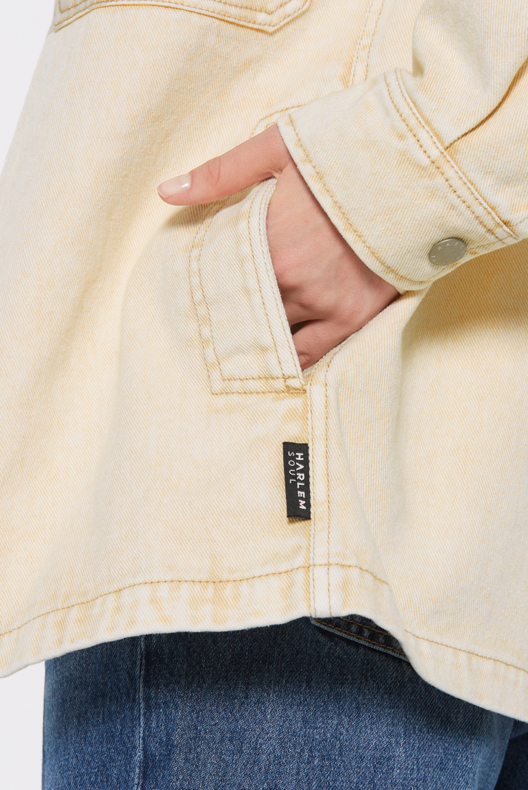 BRAD-LEY Unisex Overshirt Acid Washed