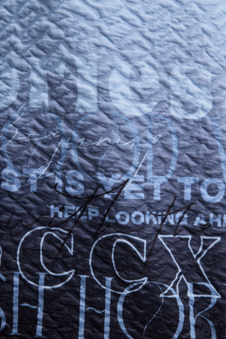 Cloqué-Sweatshirt Dip Dye mit Artworks