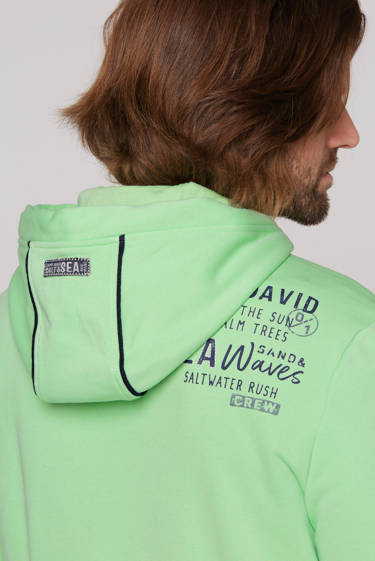 Kapuzensweatjacke mit Logo-Applikationen