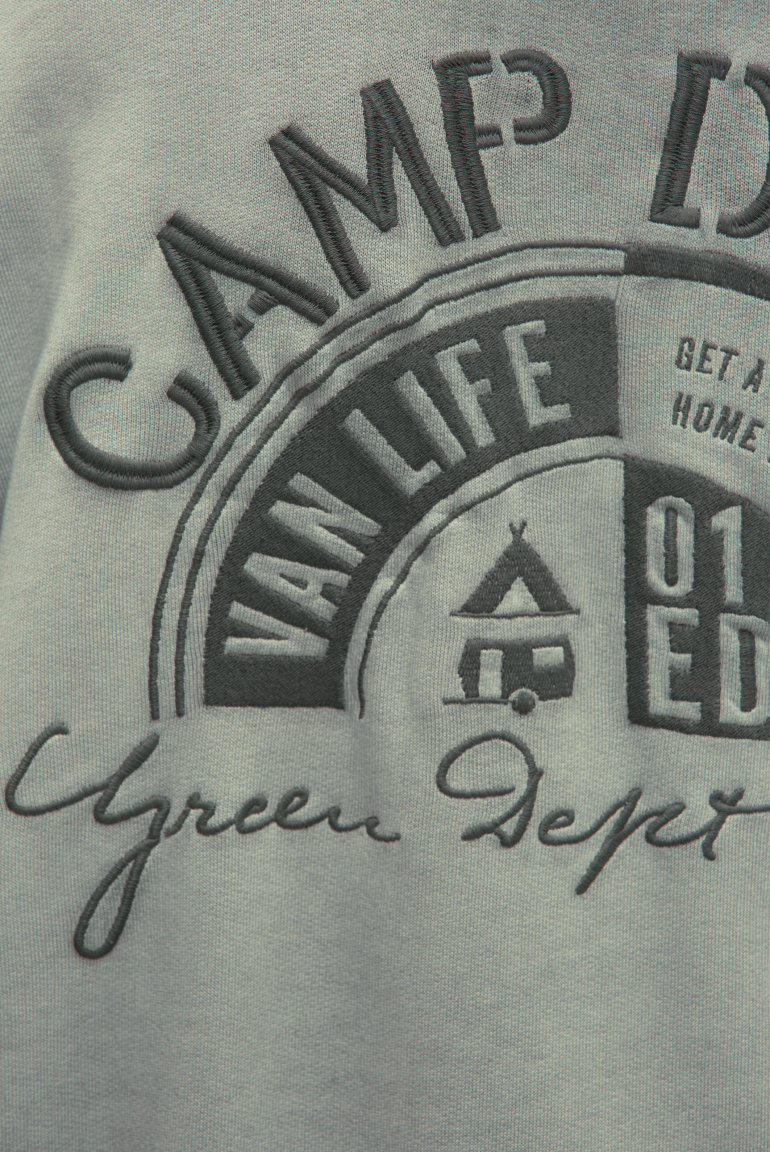 Kapuzensweatjacke Oil Dyed mit Rücken-Artwork