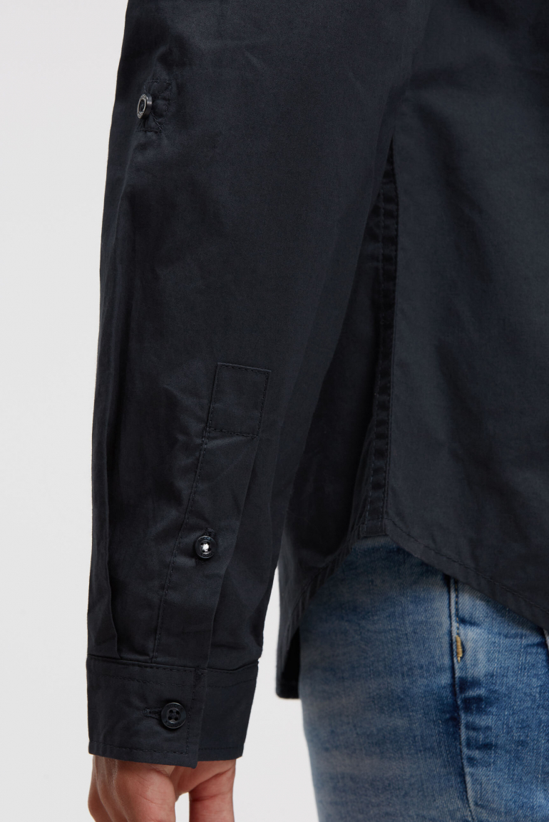 Langarmbluse mit Logo-Flock-Print