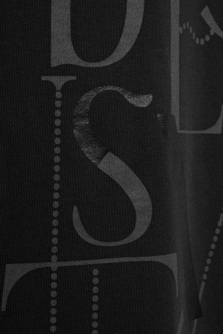 Lange Kapuzensweatjacke mit Rückenprint