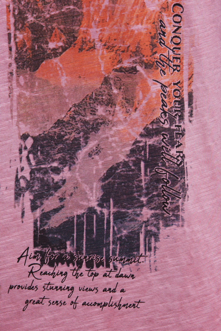 Longsleeve mit V-Neck und Photoprint