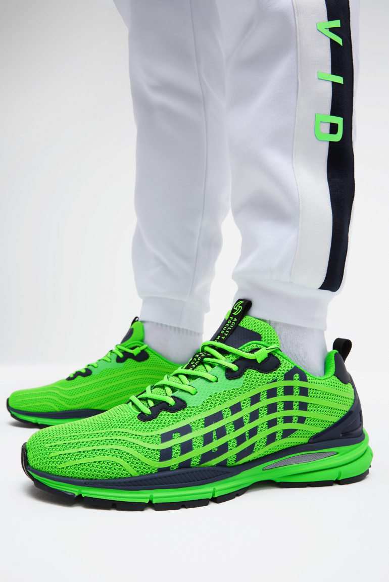 Leichter Sneaker im Knit-Design mit Rubber Artwork