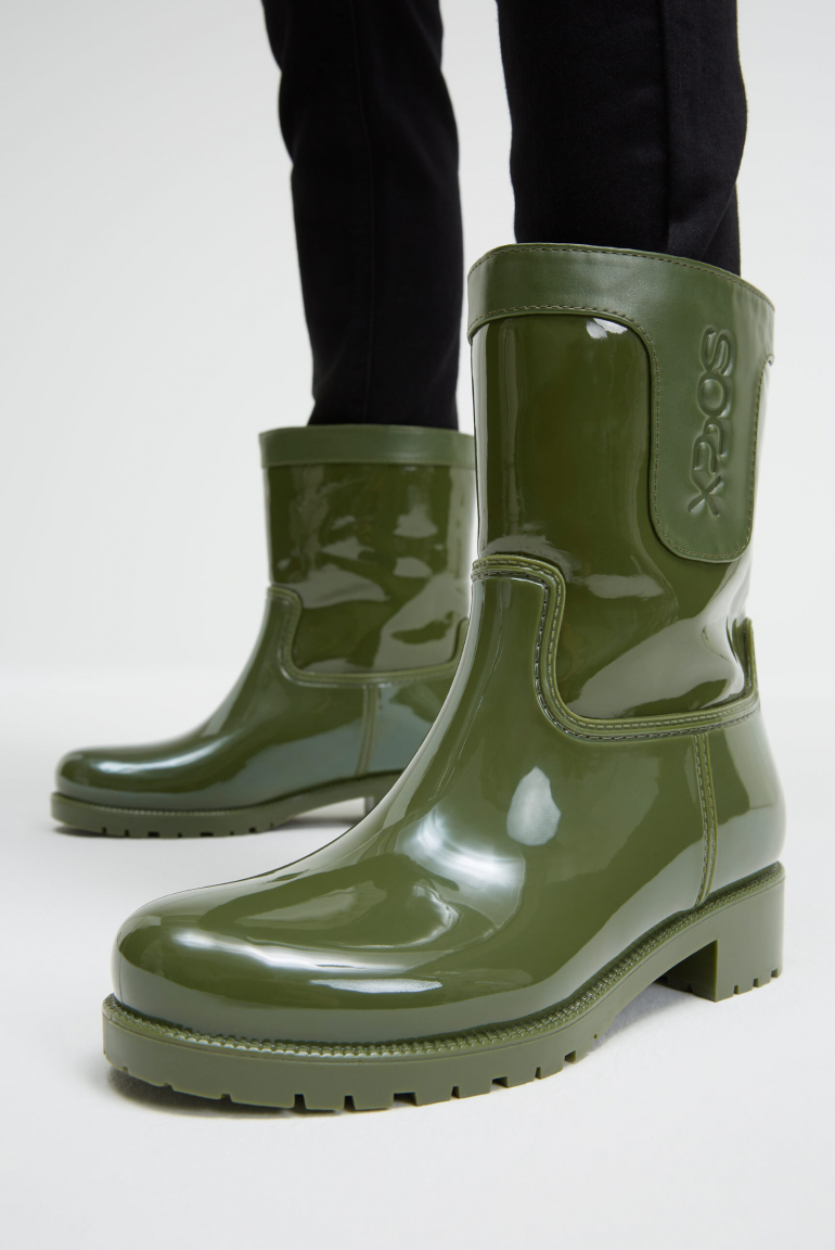 Regenstiefel mit Logo-Prägung