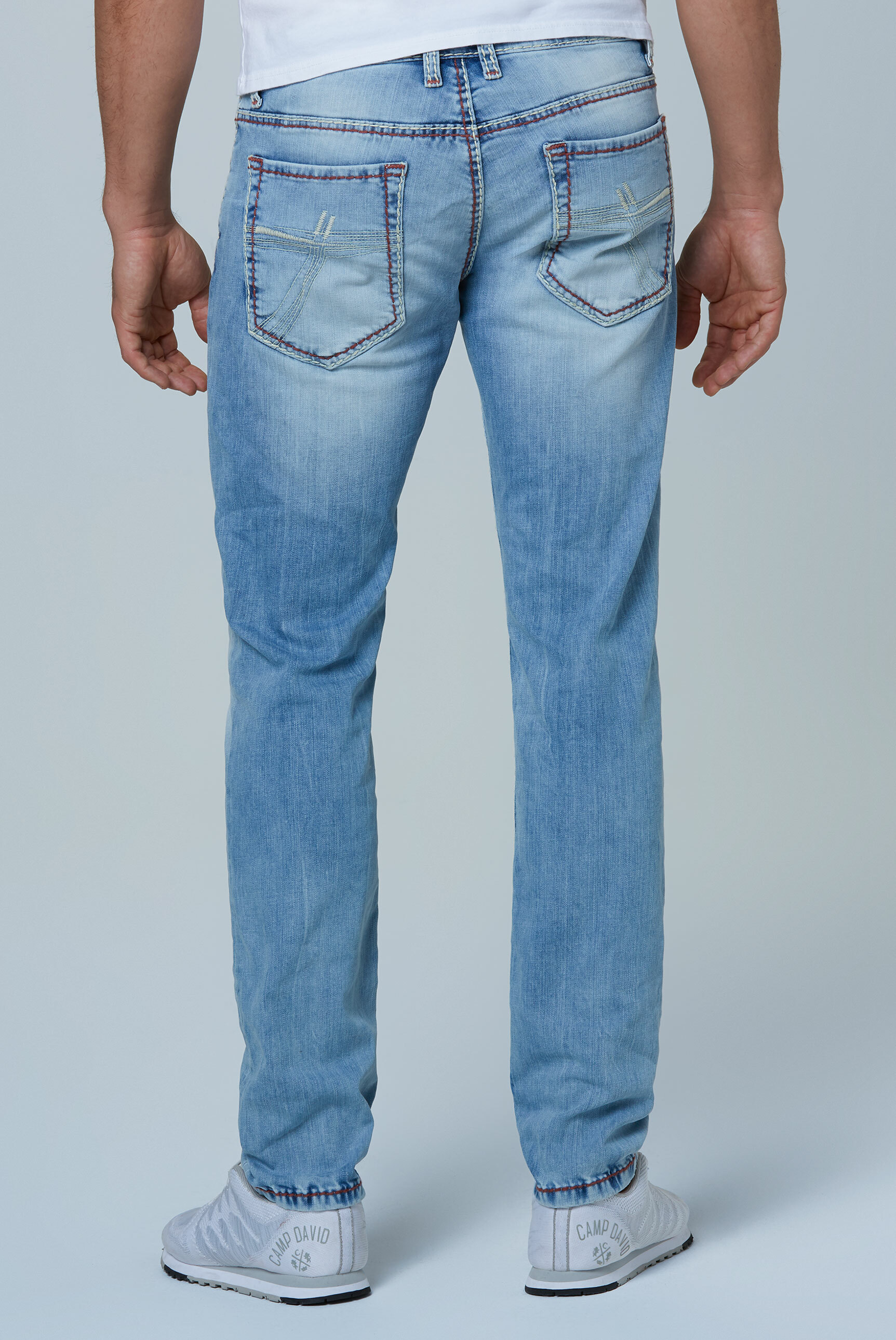 Camp David Soccx Jeans Br Ad Im Used Look Mit Bunten Nahten Light Used 34 32