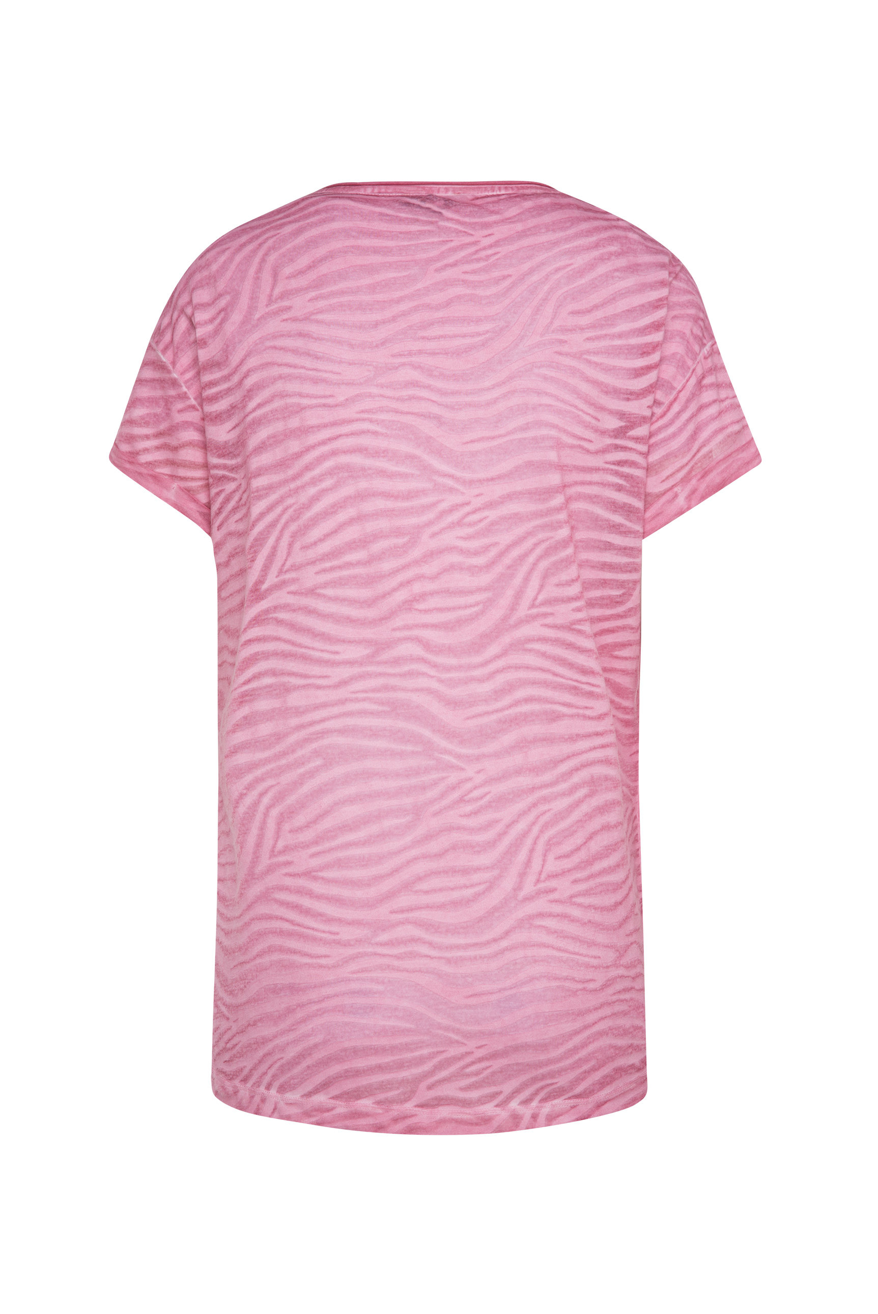 Camp David Soccx T Shirt Mit Artwork Und Ausbrenner Muster Sugar Rose M