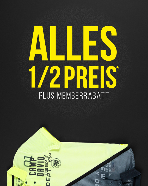 1/2 Preis Sale
