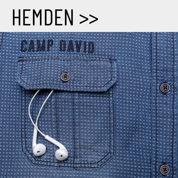 blaues Camp David Hemd