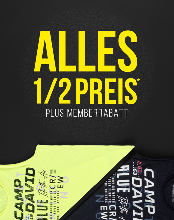 1/2 Preis Sale